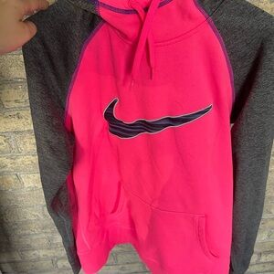 Nike Pink and Gray Hoodie